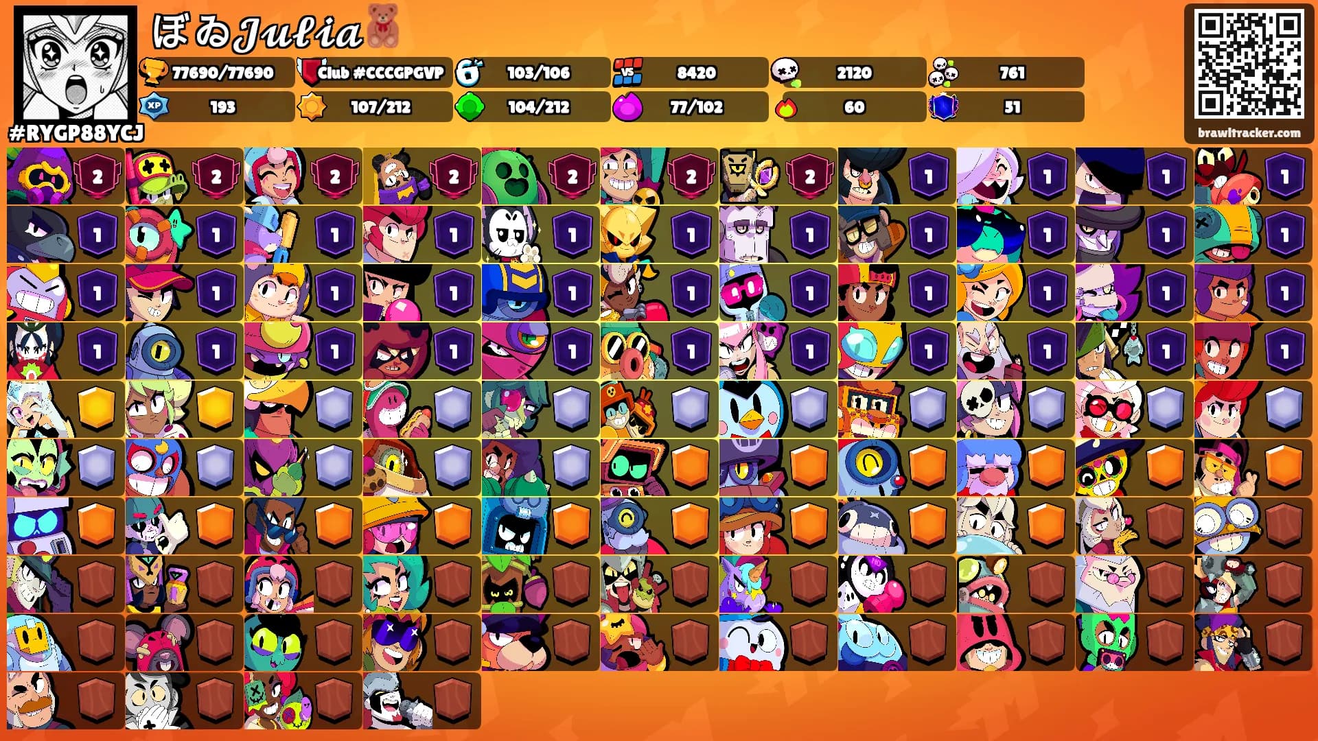 ぼゐ𝓙𝓾𝓵𝓲𝓪🧸's Ranks