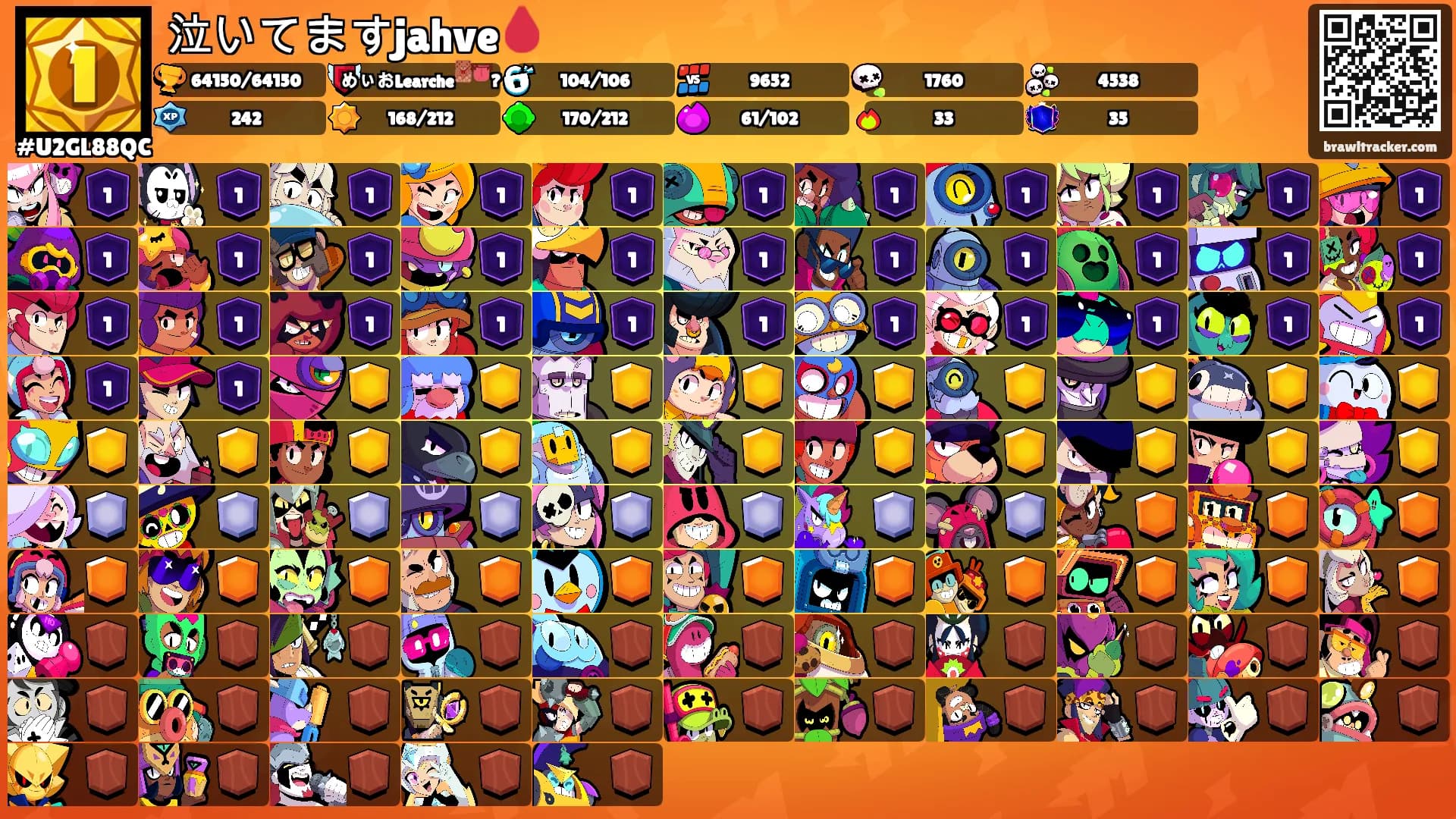 泣いてますjahve🩸's Ranks
