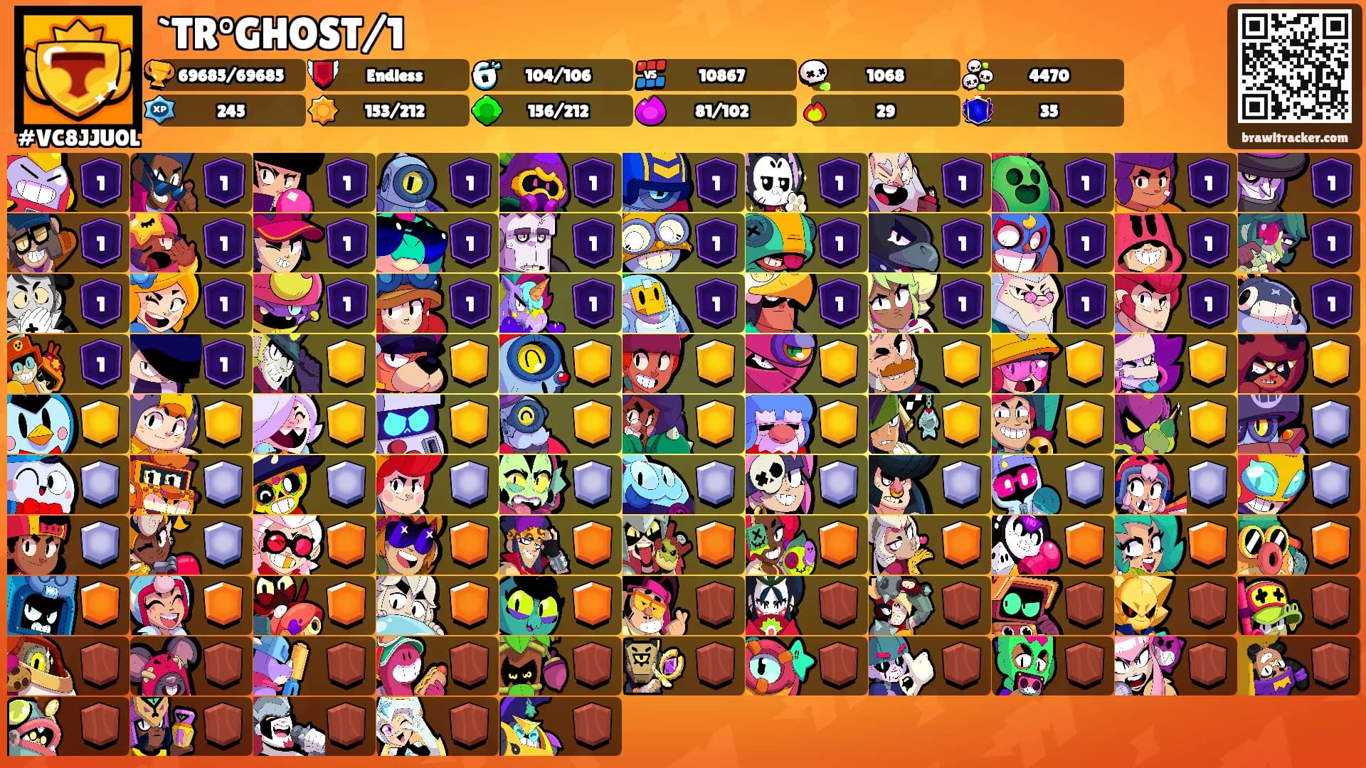 `TR°GHOST/1's Ranks