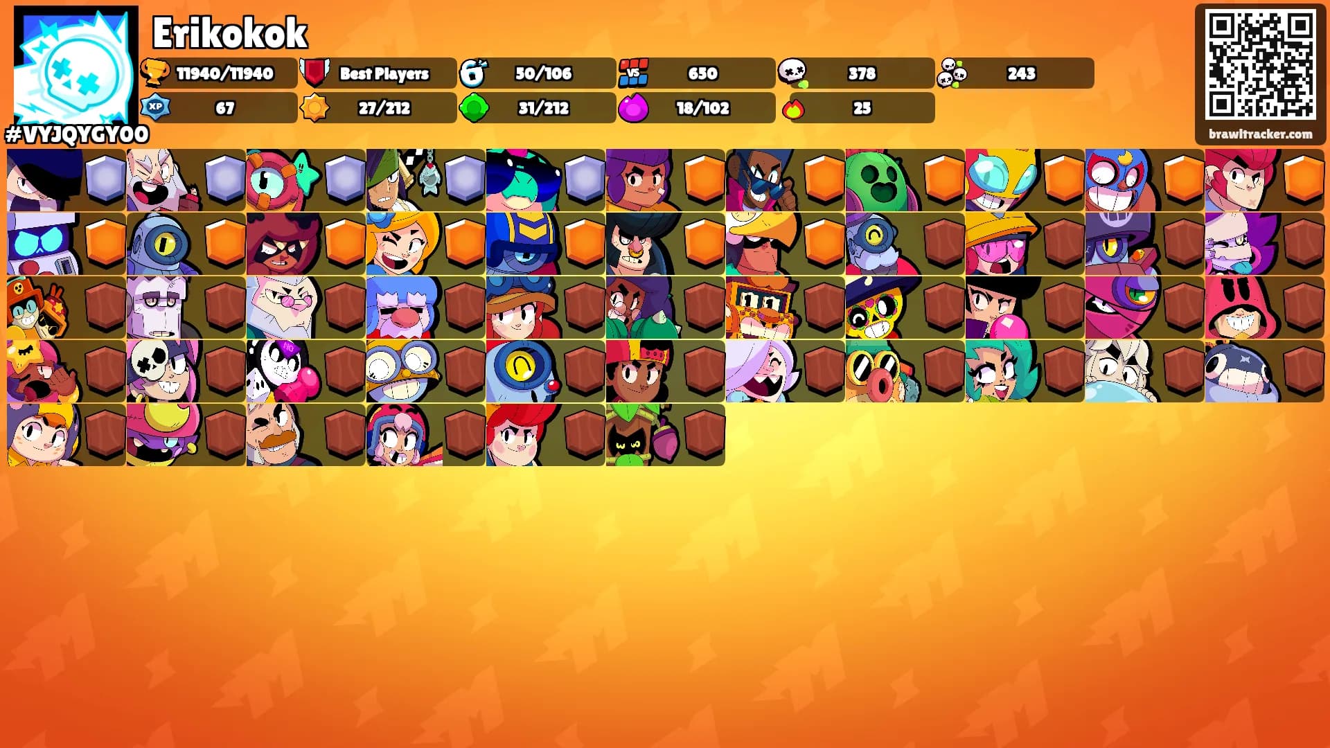 Erikokok's Ranks