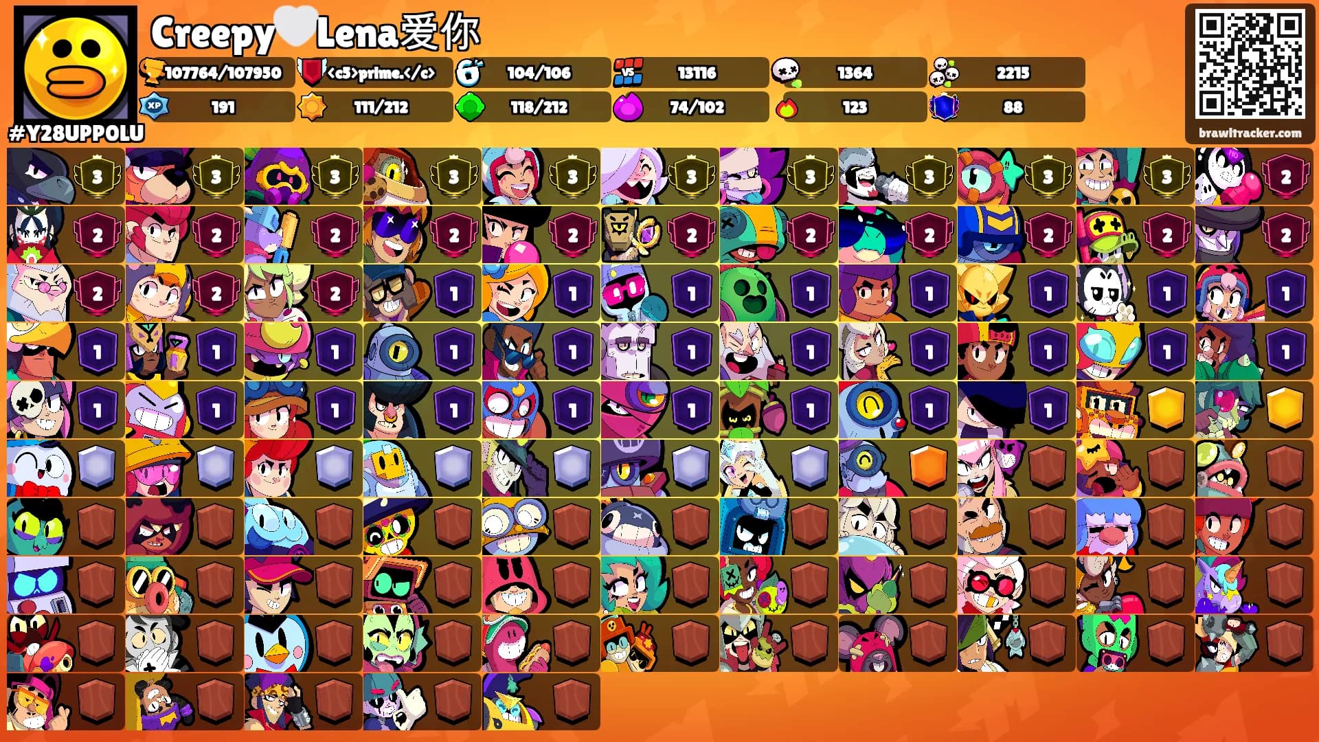 Creepy🤍Lena爱你's Ranks