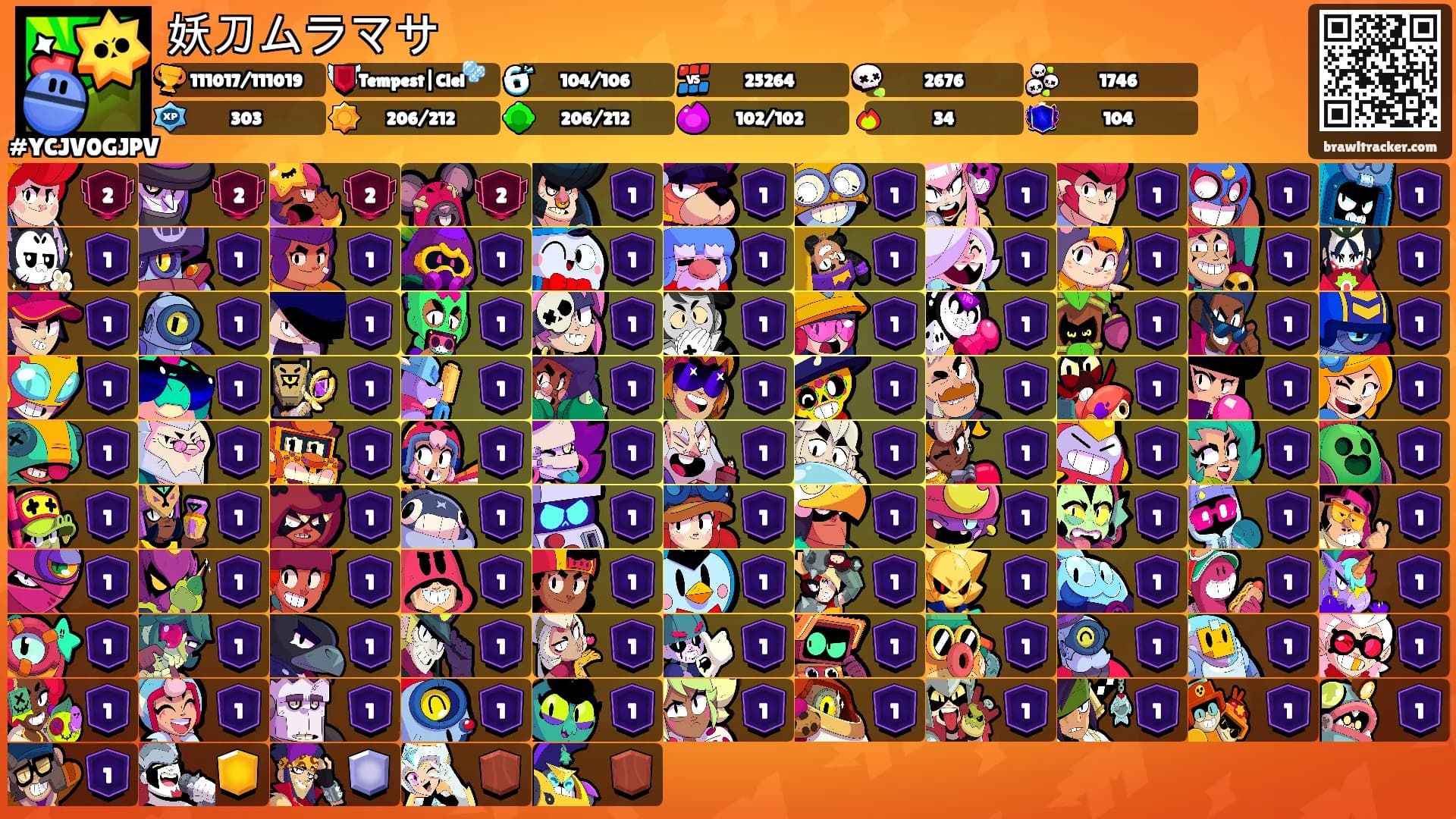 妖刀ムラマサ's Ranks