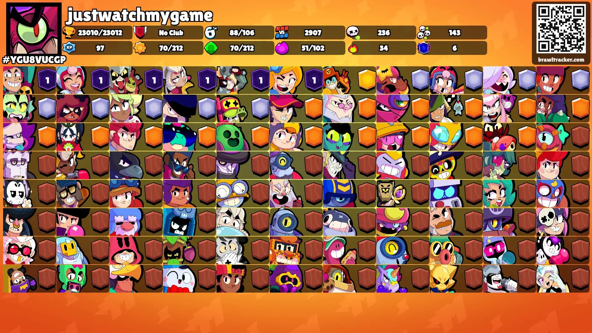 justwatchmygame's Ranks