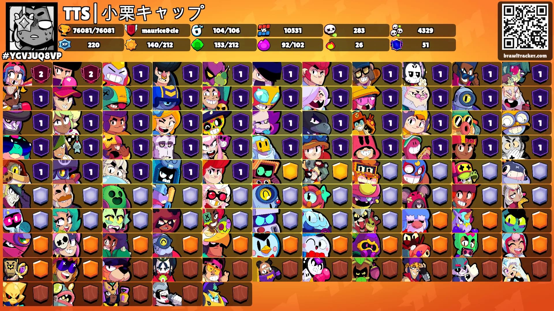 TTS|小栗キャップ's Ranks