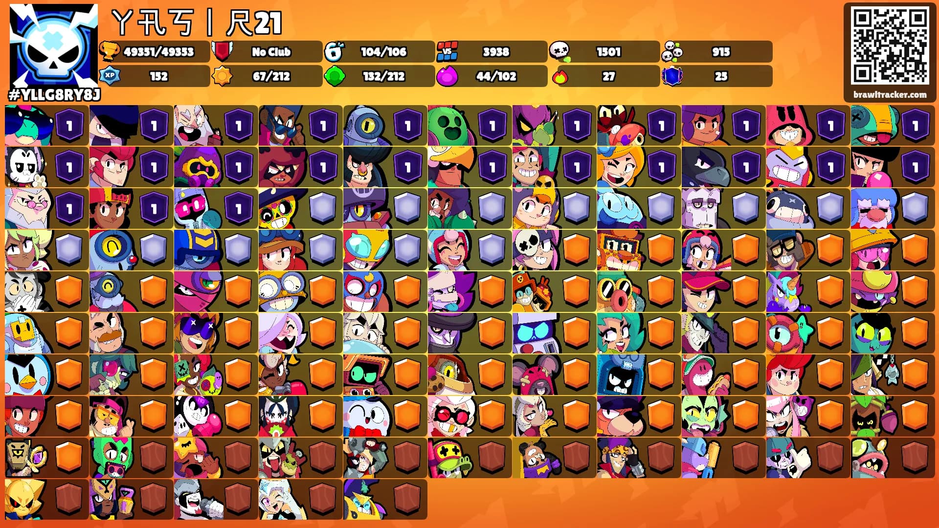 ㄚ卂丂丨尺21's Ranks