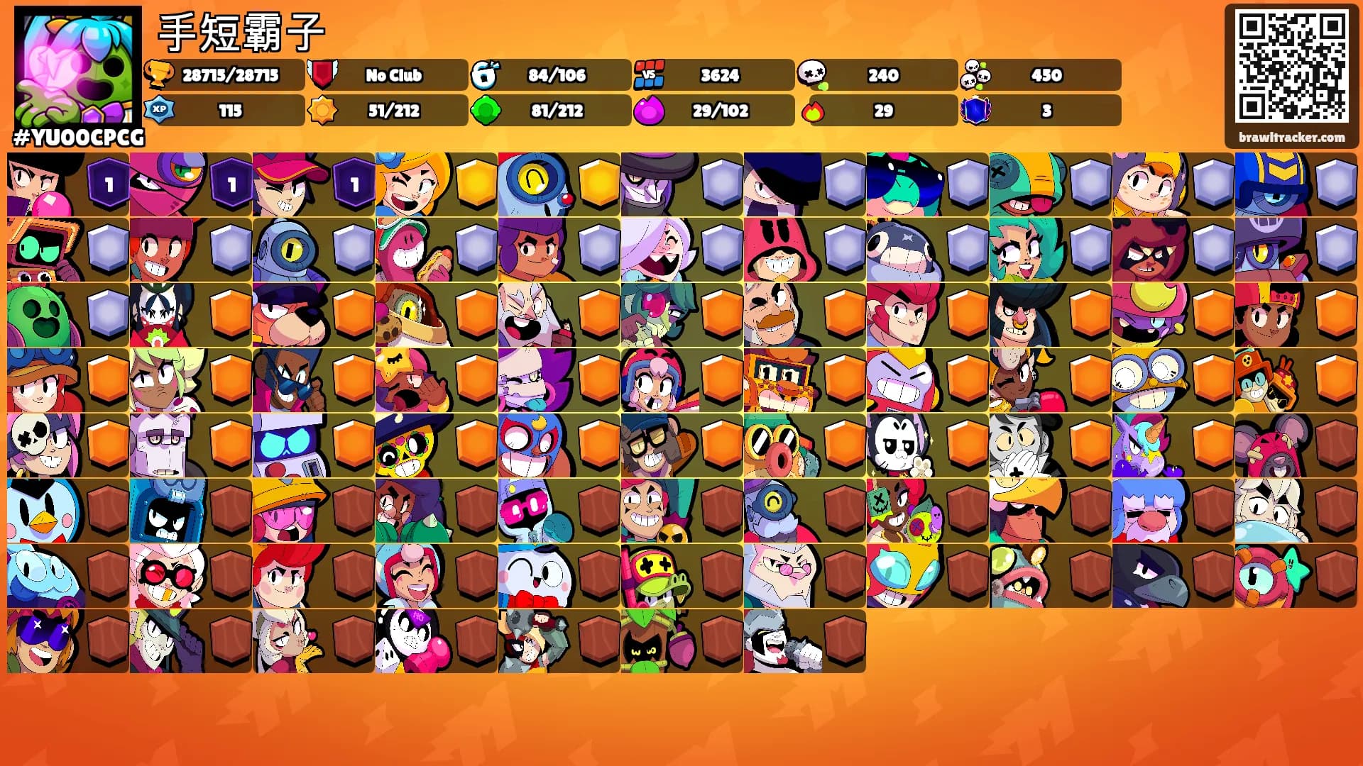手短霸子's Ranks