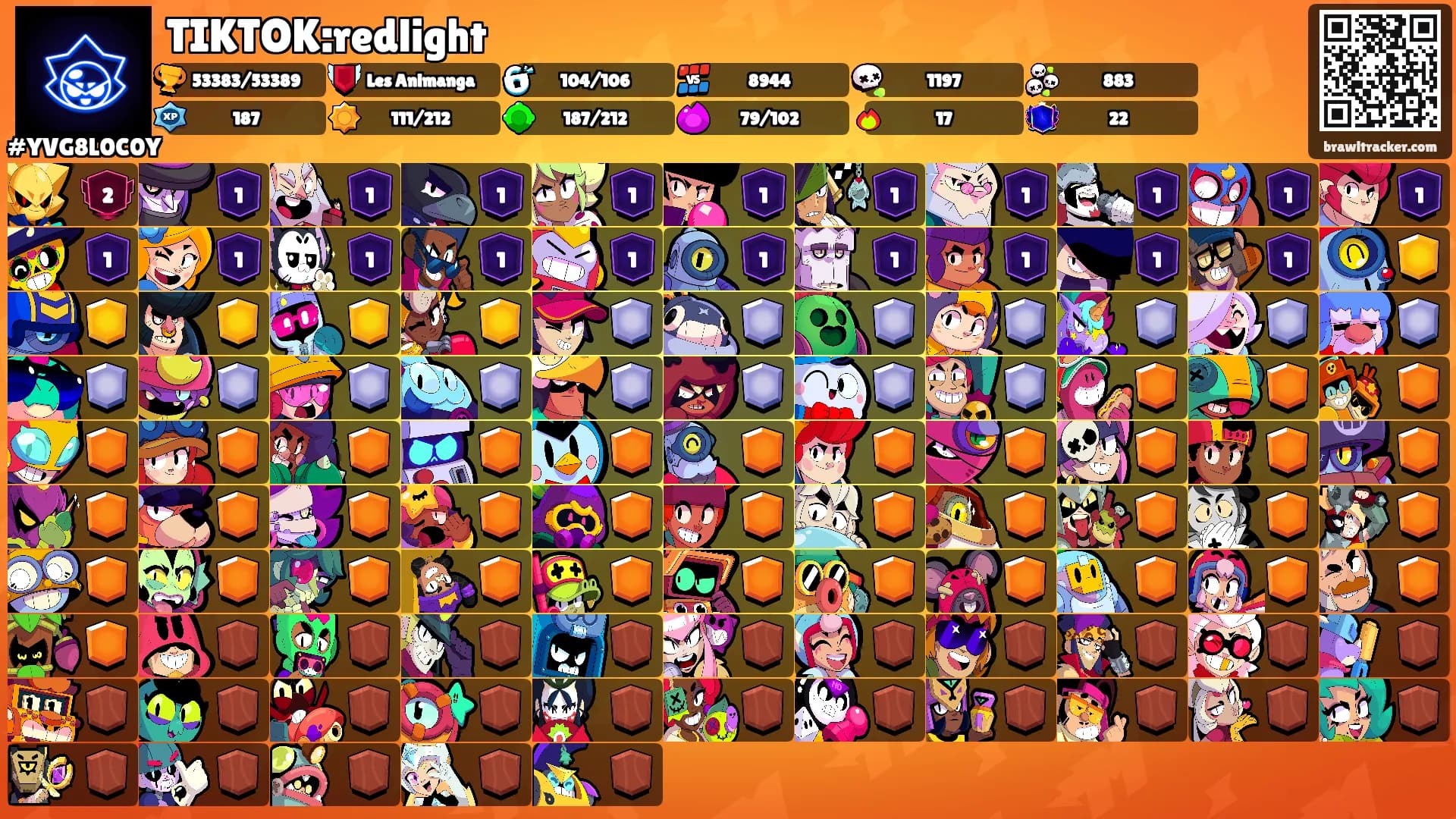 TIKTOK:redlight's Ranks